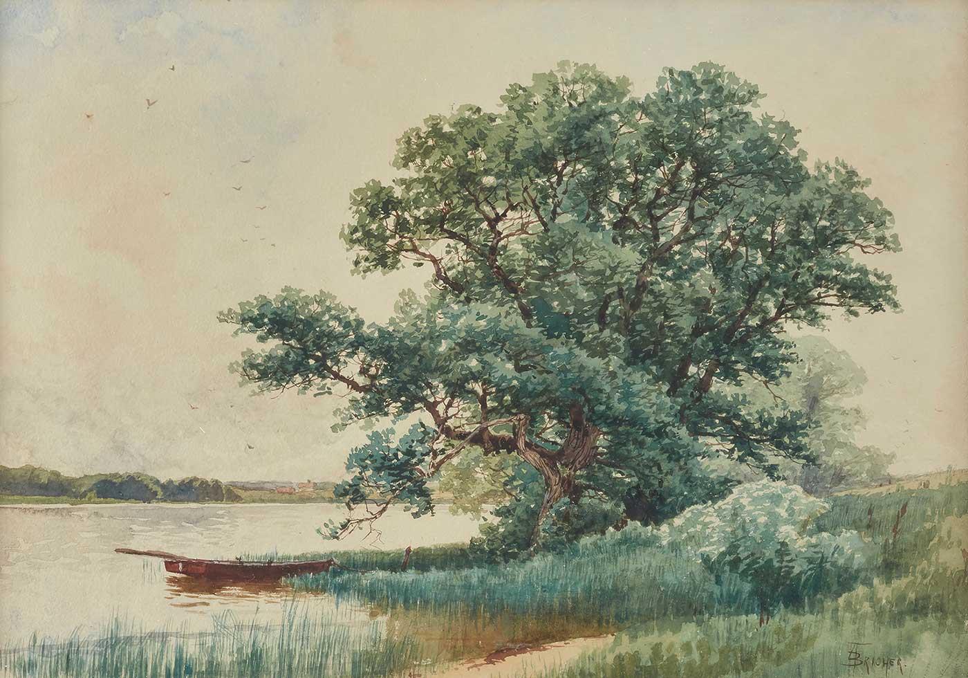 Punt on a River by Alfred Thompson Bricher