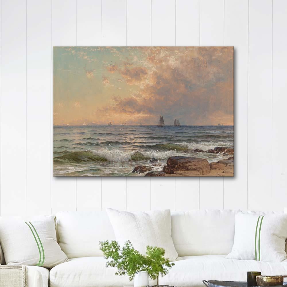 Alfred Thompson Bricher Sails at Sunset Art Print