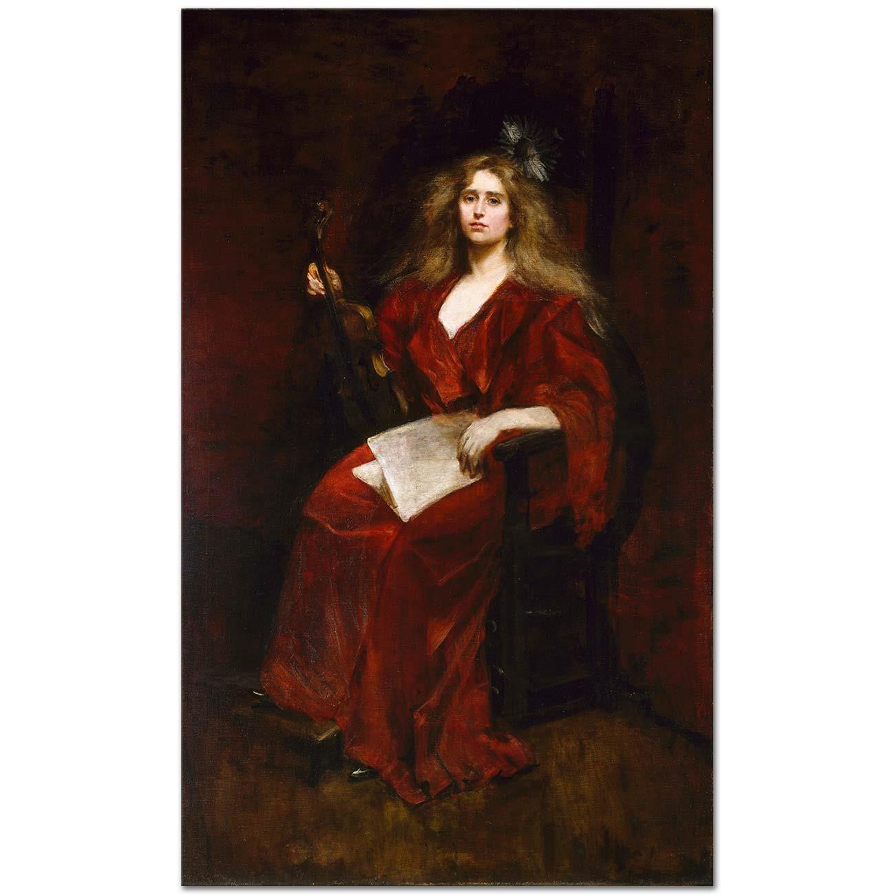 Natalie with Violin by Alice Pike Barney