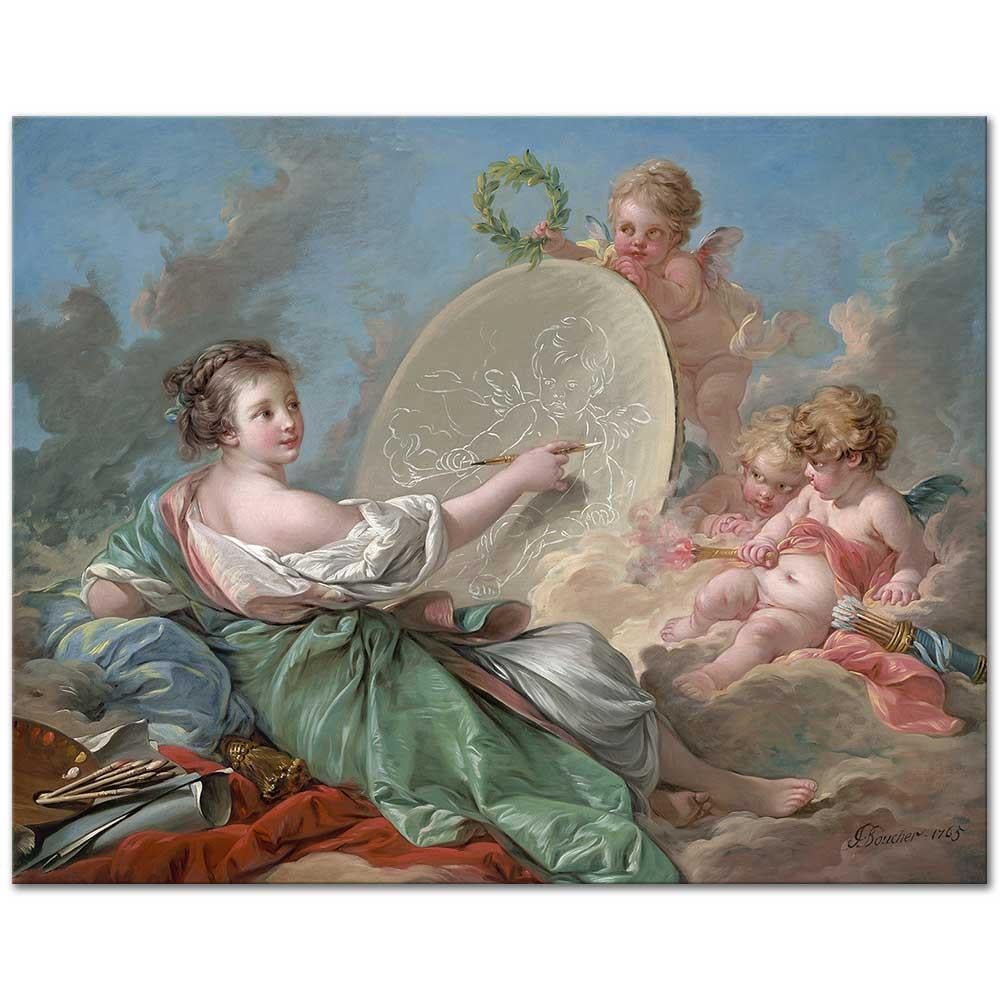François Boucher Resim Alegorisi Kanvas Tablo