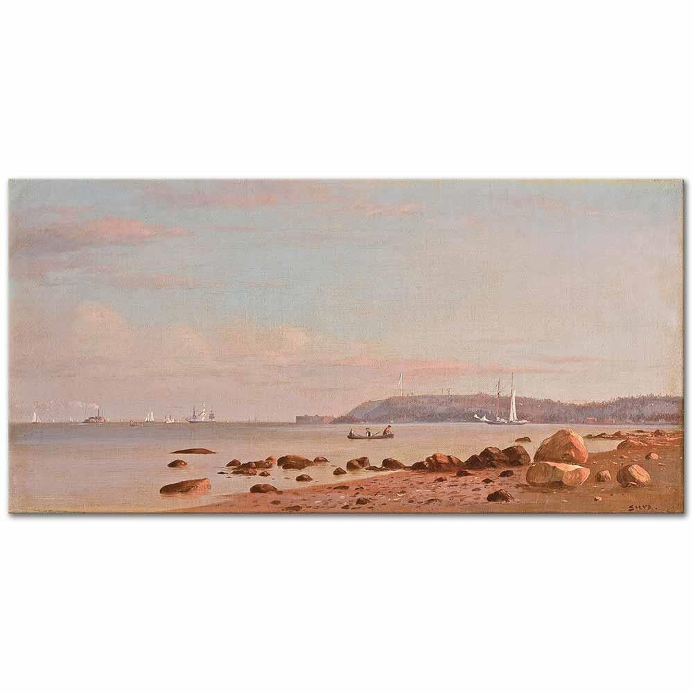 Francis Augustus Silva New England Kıyısı Kanvas Tablo