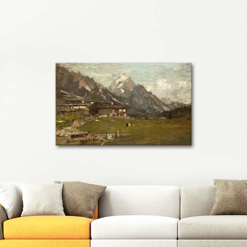 Alpine Landscape by Bartolomeo Bezzi as Art Print 