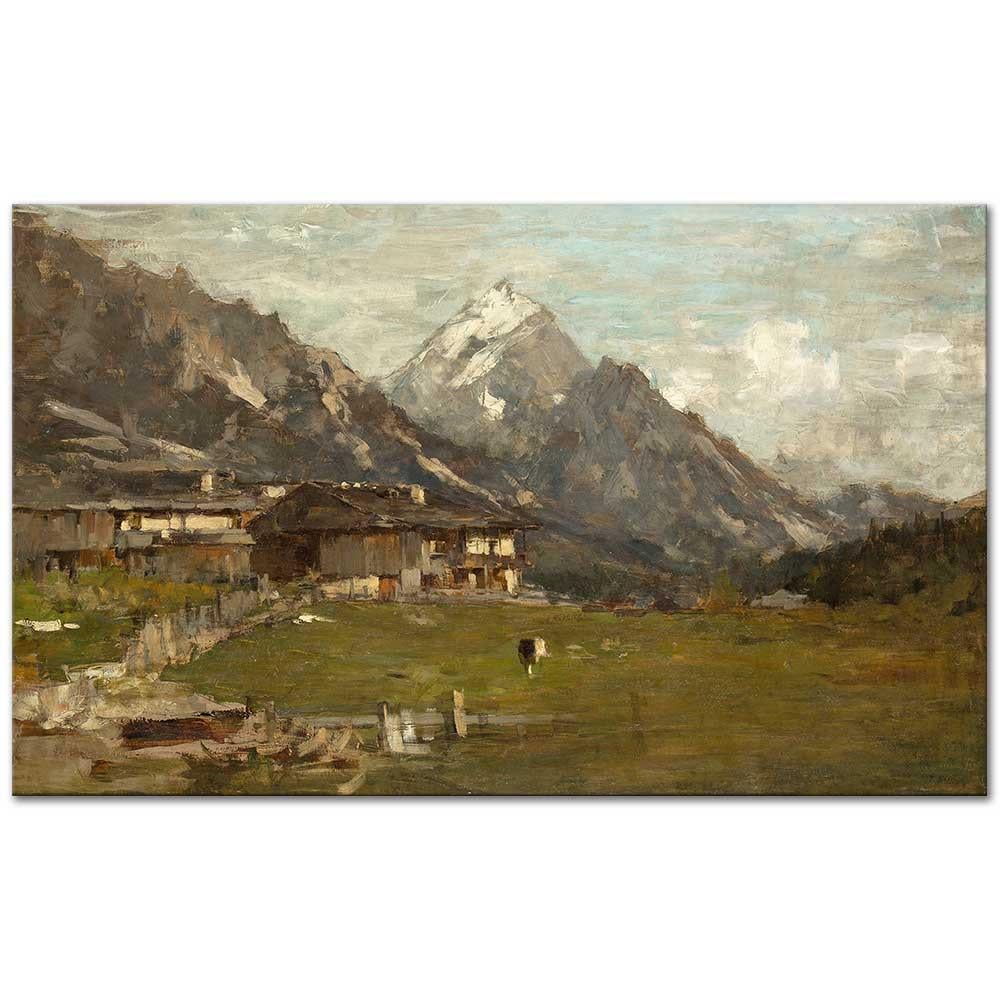 Alpine Landscape by Bartolomeo Bezzi as Art Print 