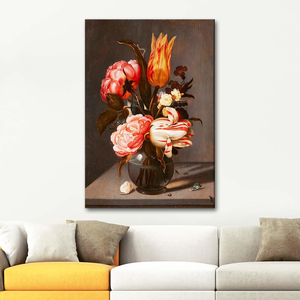 Ambrosius Bosschaert the Elder Still Life with Tulips and Flowers Art Print