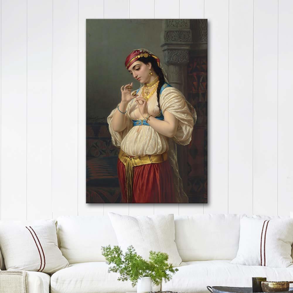 Emile Vernet Lecomte Mısırlı Kız Kanvas Tablo