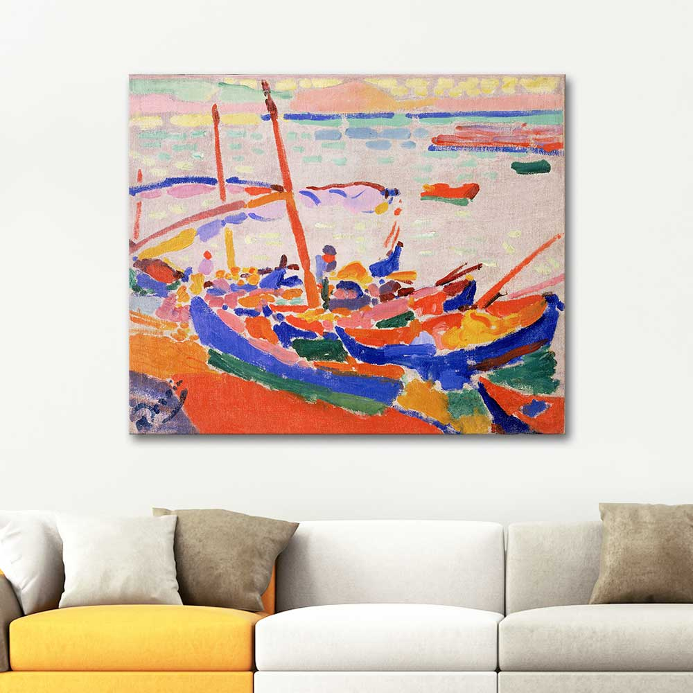 Andre Derain Balıkçı Tekneleri Collioure Kanvas Tablo