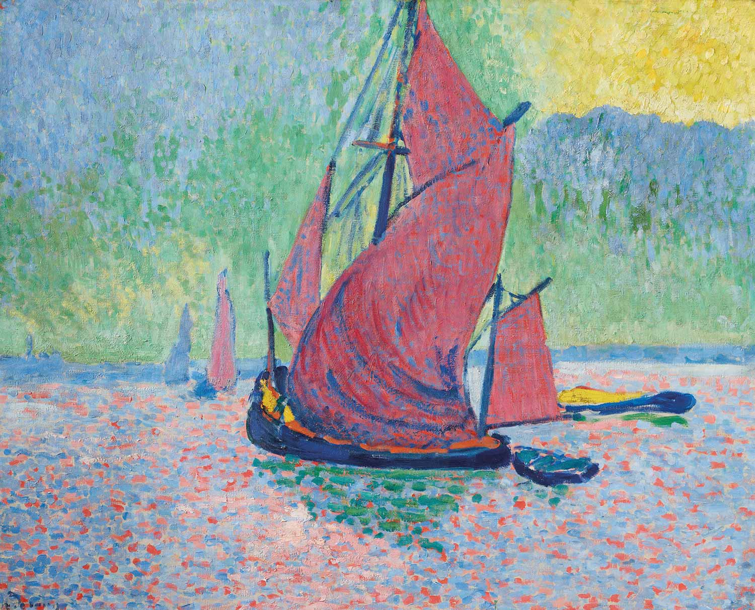 Andre Derain Kırmızı Yelkenler Kanvas Tablo