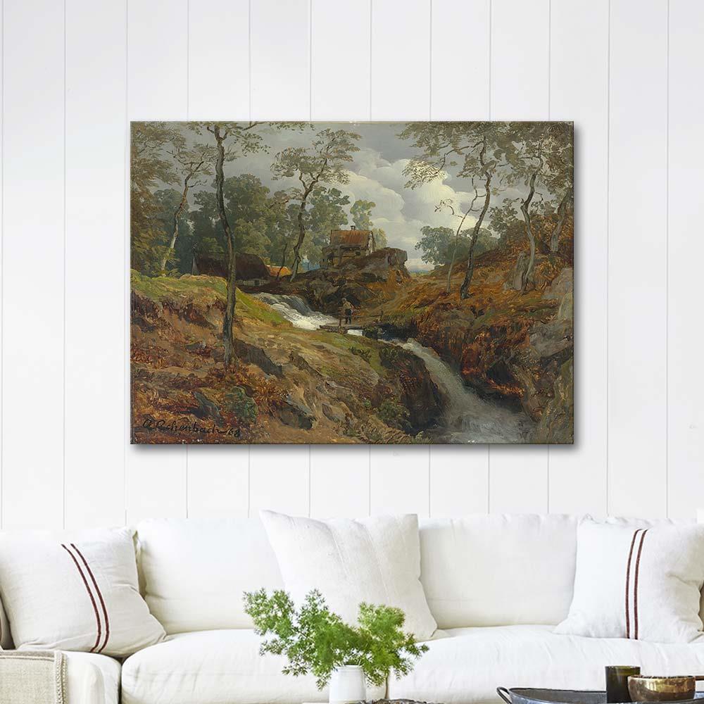 Andreas Achenbach Am Wildbach Art Print