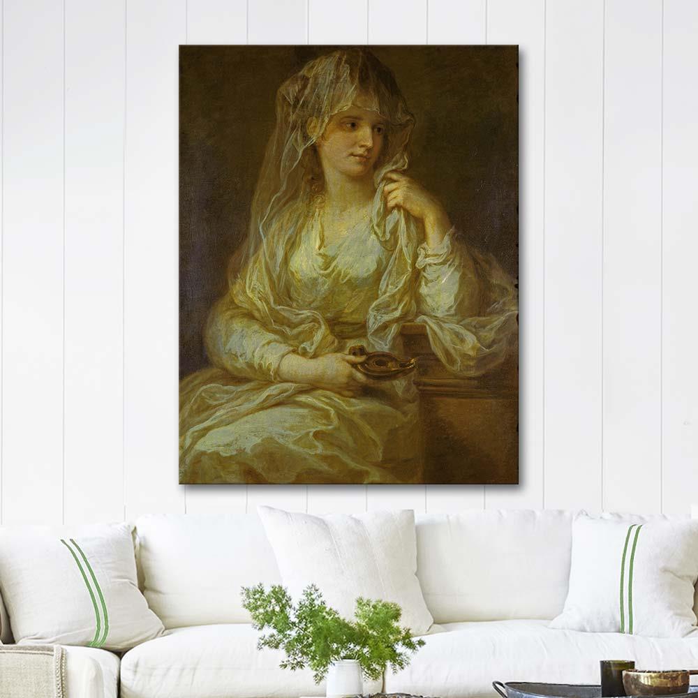 Angelica Kauffman Bir Kadın Portresi Kanvas Tablo