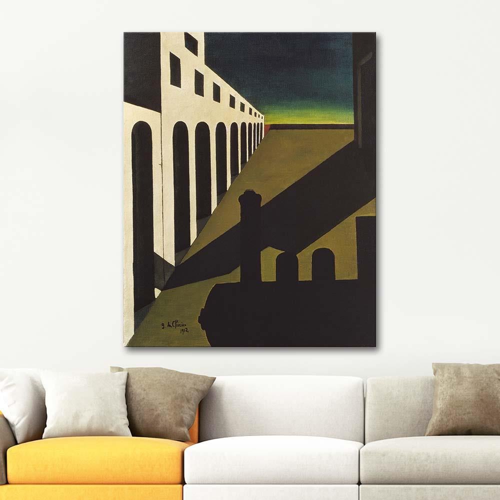 Giorgio de Chirico Angoissante Kanvas Tablo