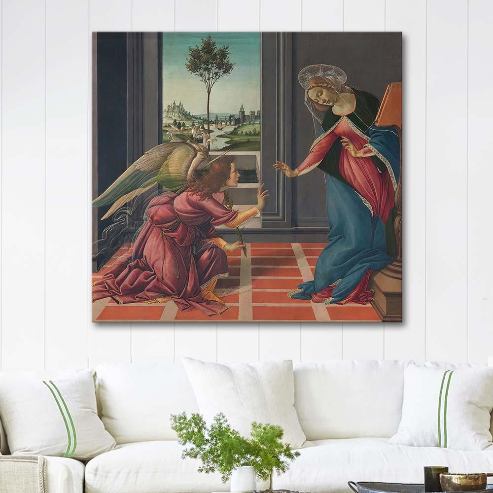 Annunciation by Sandro Botticelli as Art Print