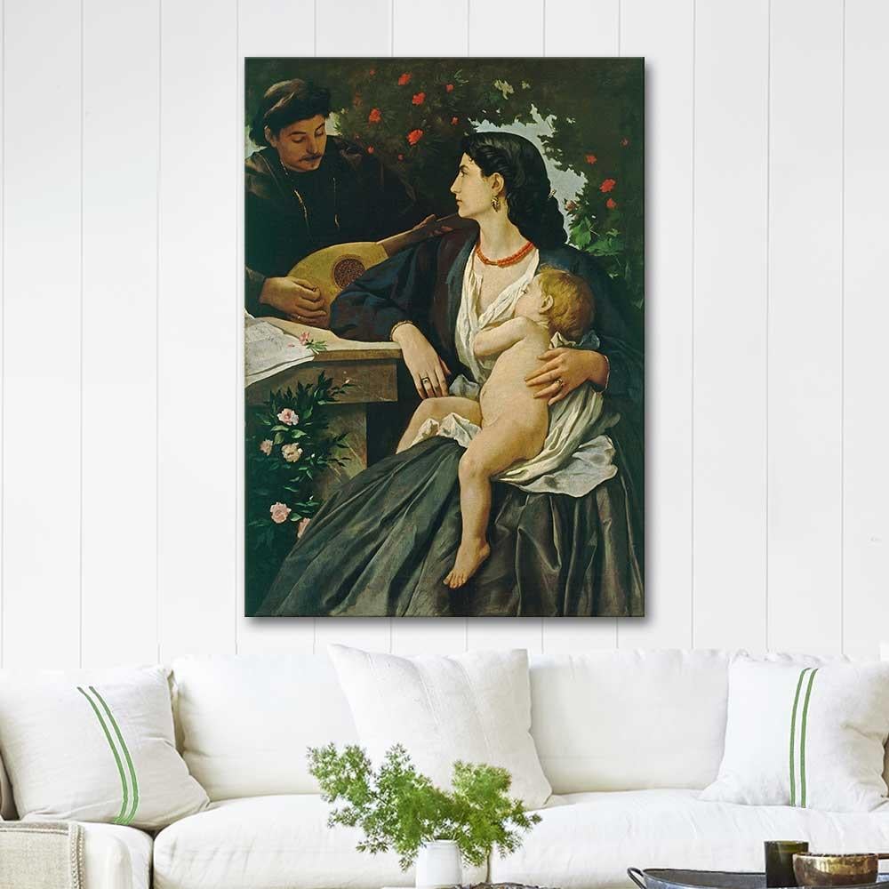 Anselm Feuerbach Mandolin Player Art Print