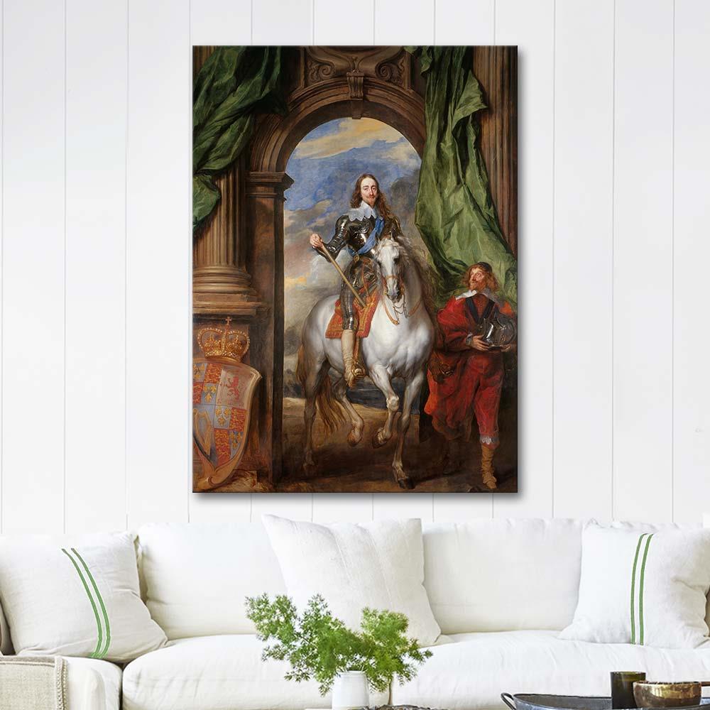 Anthony van Dyck Charles I with Saint Antoine Art Print
