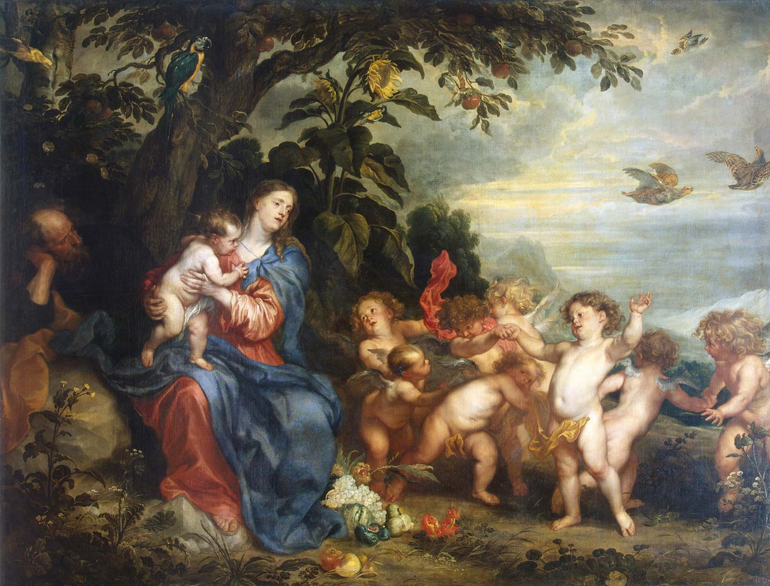 Anthony Van Dyck Mısır'a Kaçışta Mola Kanvas Tablo
