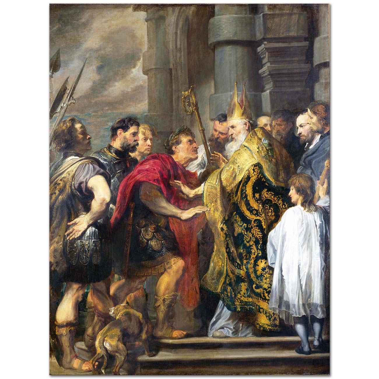 The Emperor Theodosius is forbidden by Saint Ambrose by Anthony van Dyck