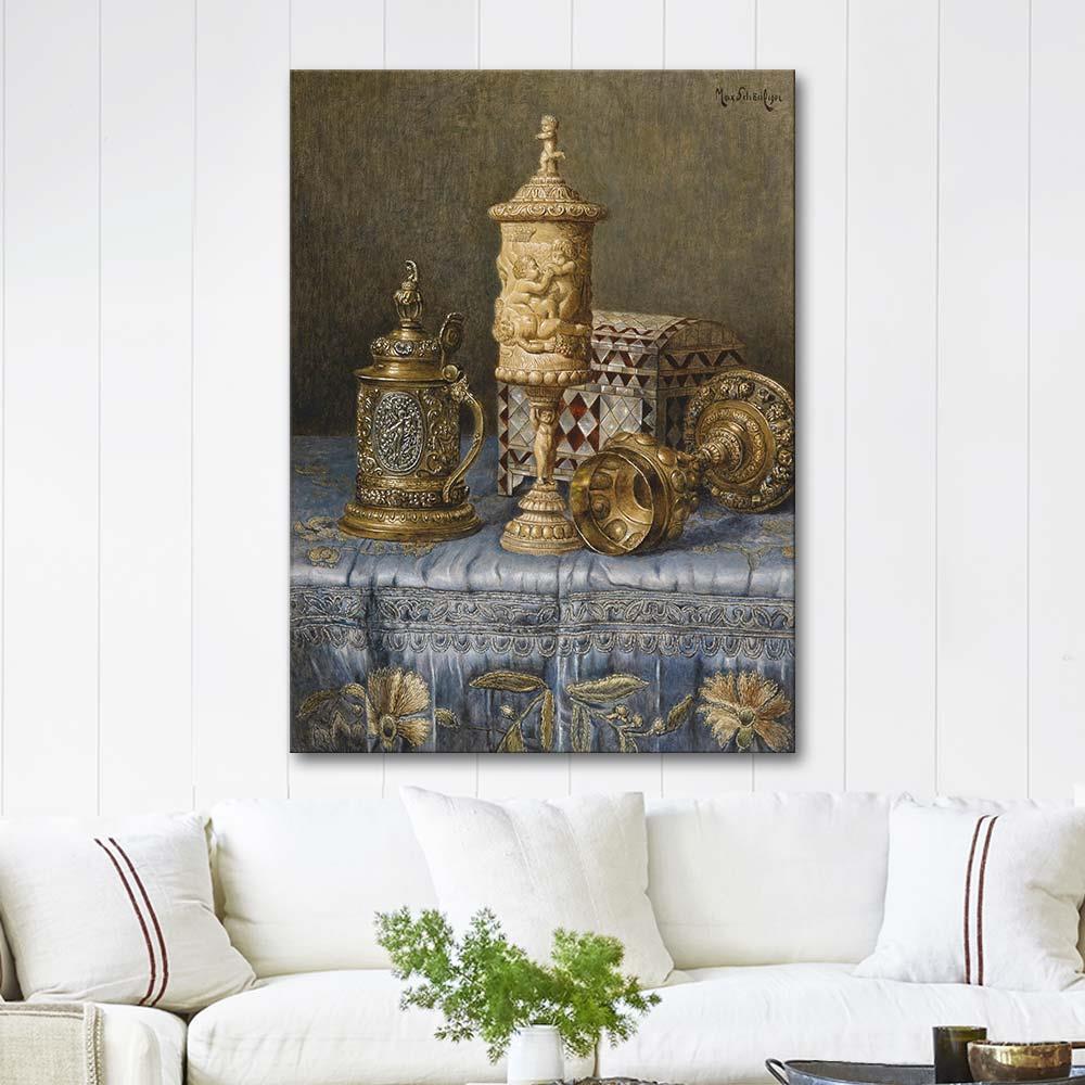 Antiquitätenstillleben by Max Schödl as Art Print