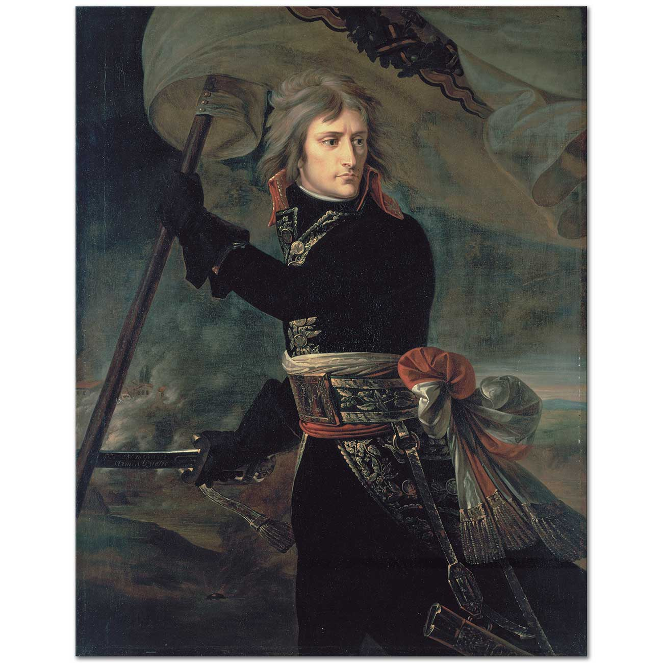 Antoine Jean Gros Bonapart Arcole Köprüsü Üzerinde Kanvas Tablo