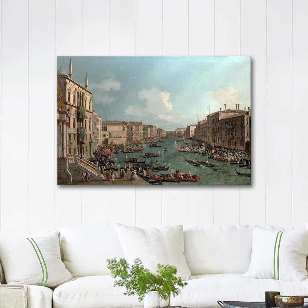 Antonio Canaletto A Regatta on the Grand Canal Art Print
