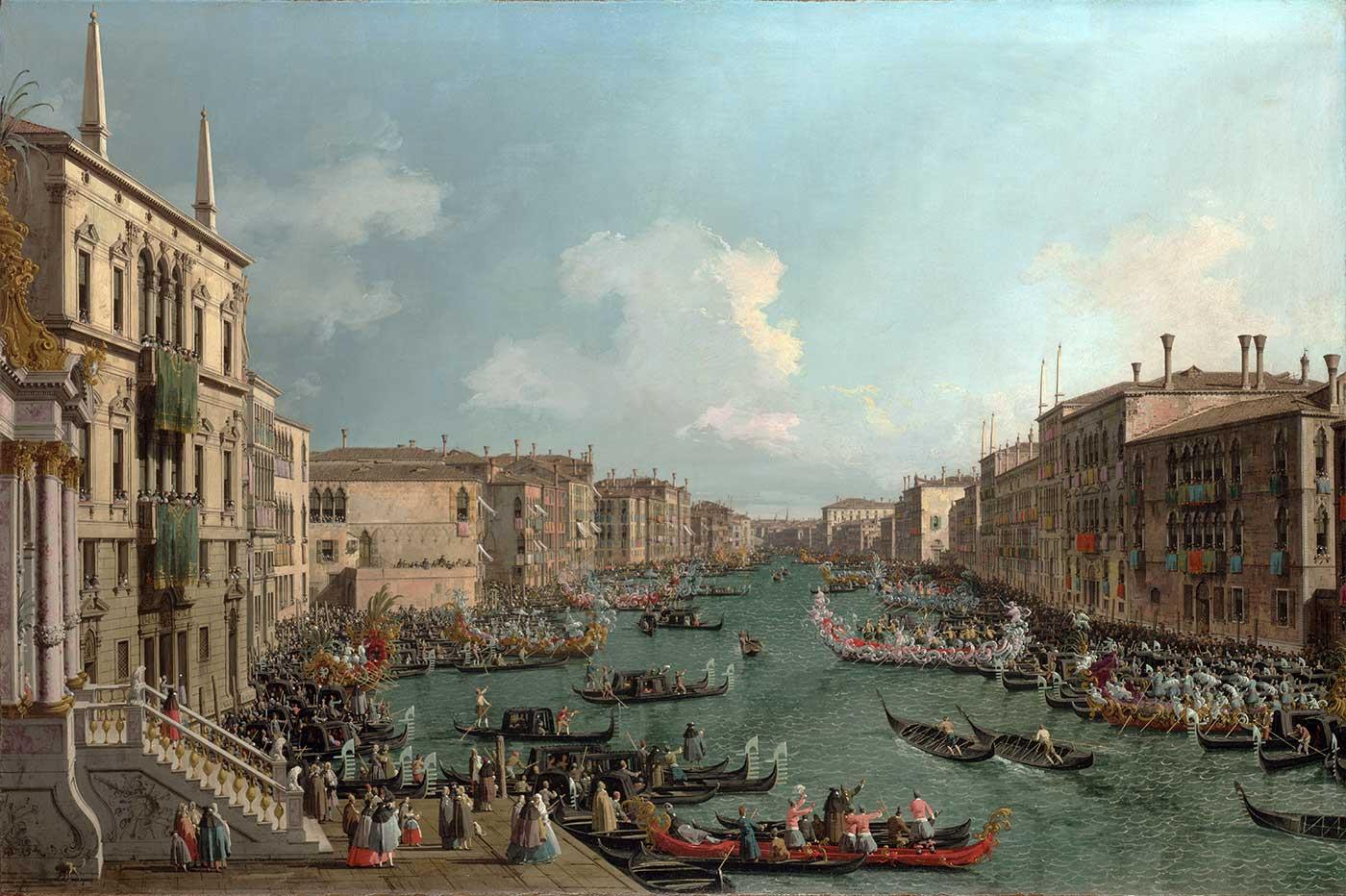 A Regatta on the Grand Canal by Antonio Canaletto