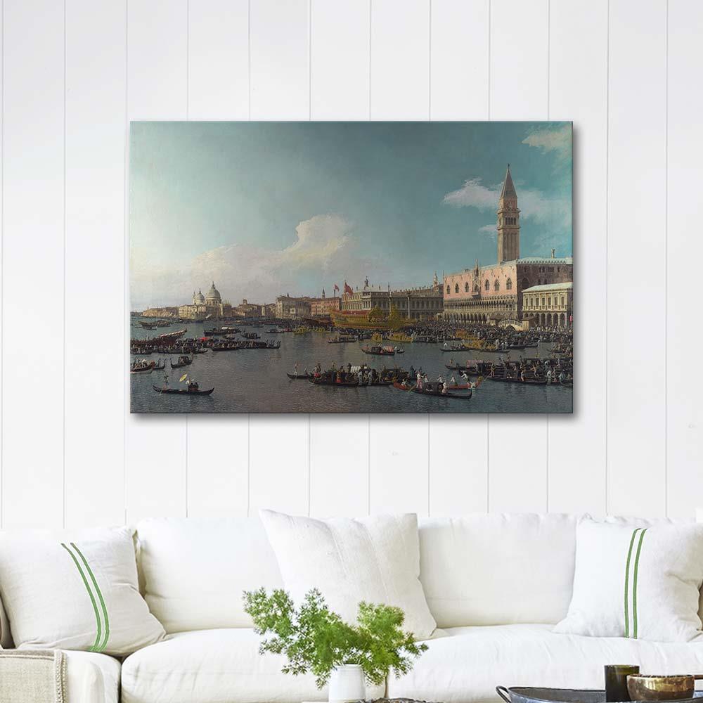 Antonio Canaletto Yükseliş Günü Kutlamaları San Marco Kanvas Tablo