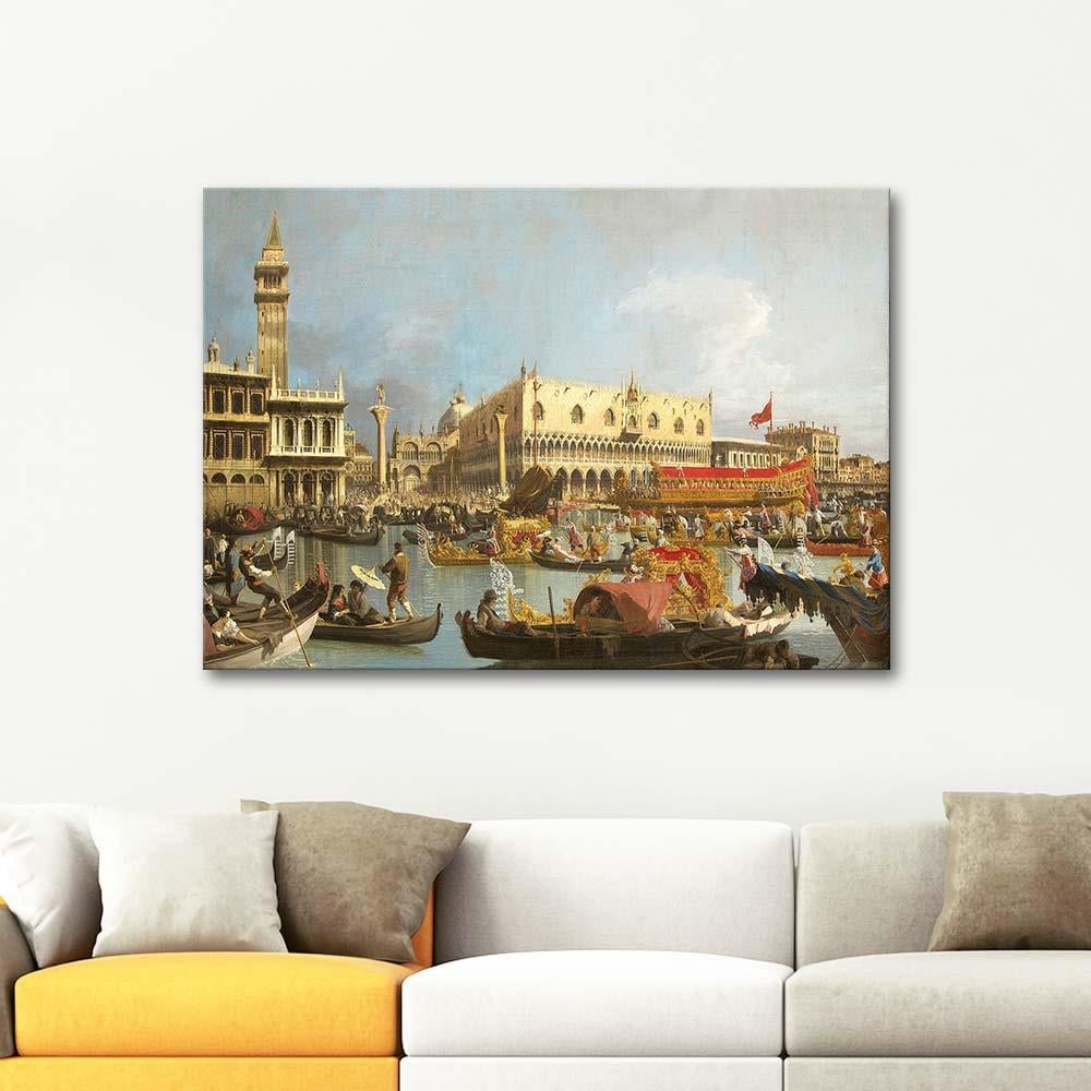 Antonio Canaletto Bucintoro'nun Molo'ya Dönüşü Kanvas Tablo
