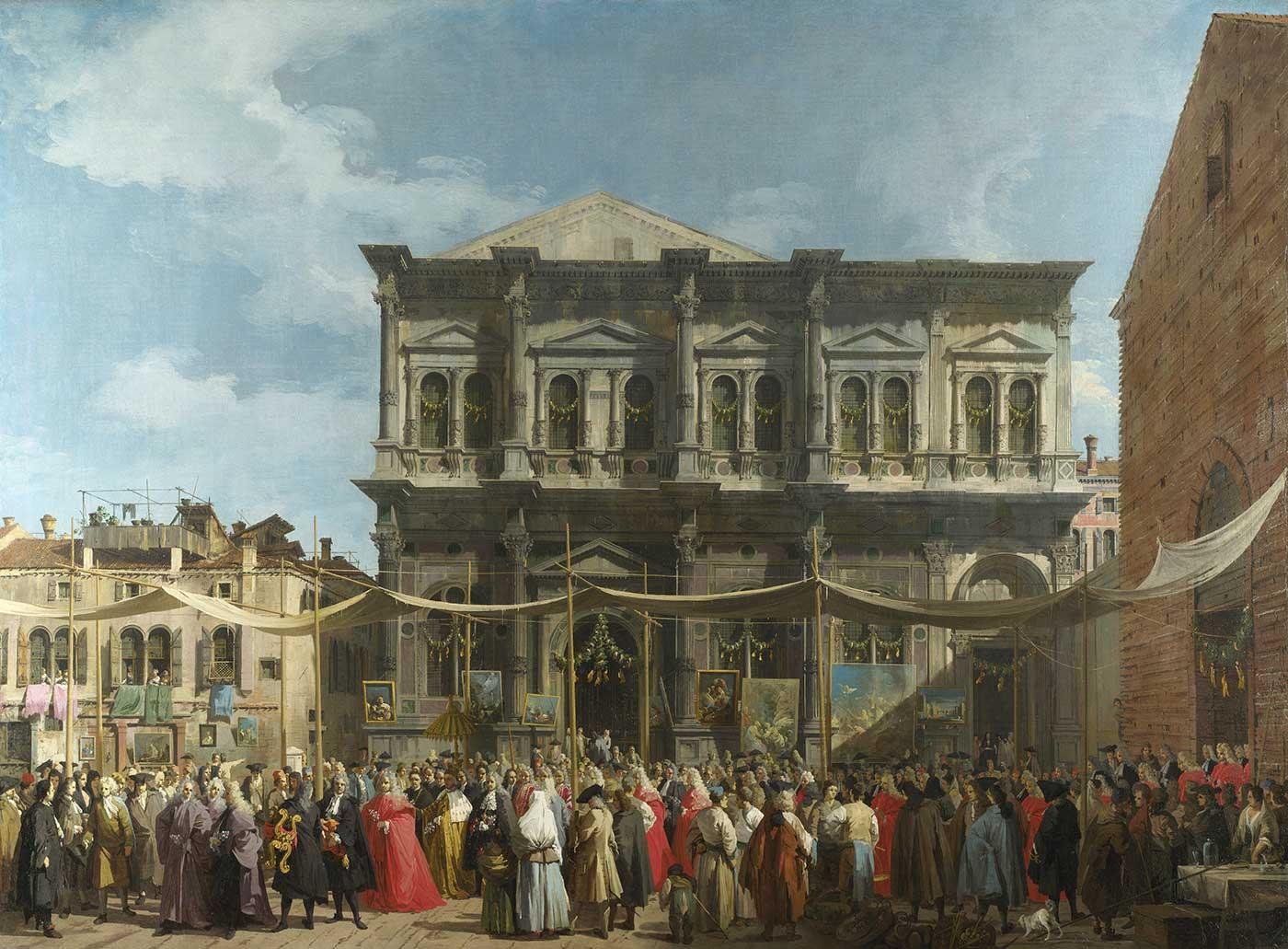 Venice, The Feast Day of Saint Roch by Antonio Canaletto
