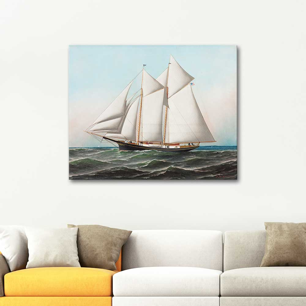 Antonio Jacobsen American Yacht Art Print