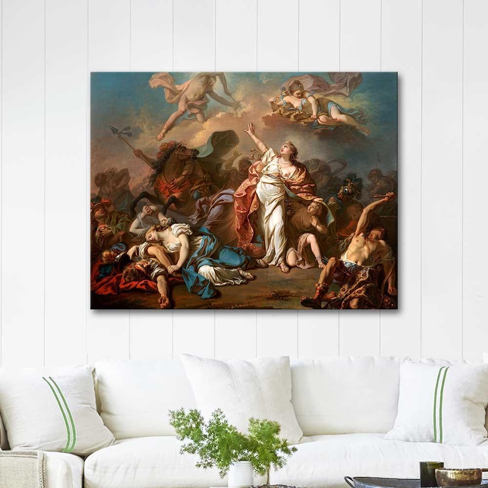 Apollo And Diana Attacking The Children Of Niobe by Jacques Louis David as Art Print