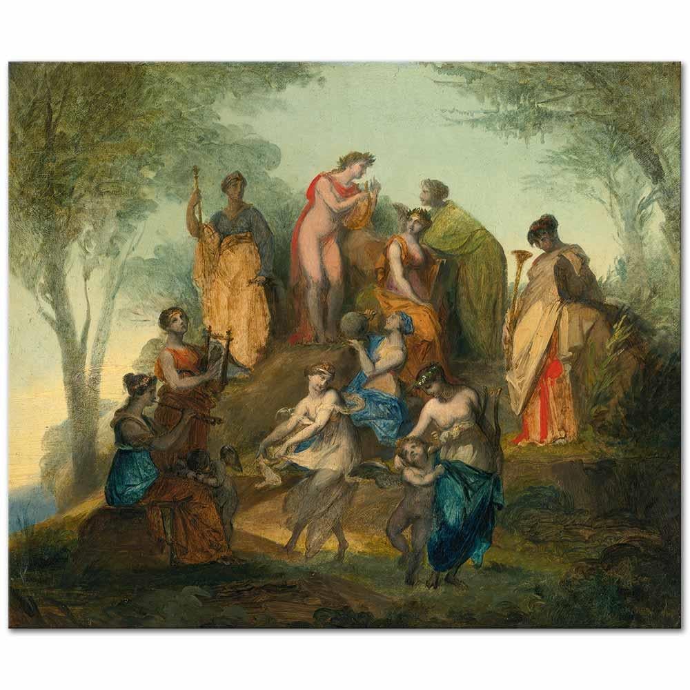 Pierre-Paul Prud'hon Apollo ve Dokuz Muse Parnassus Dağında Kanvas Tablo