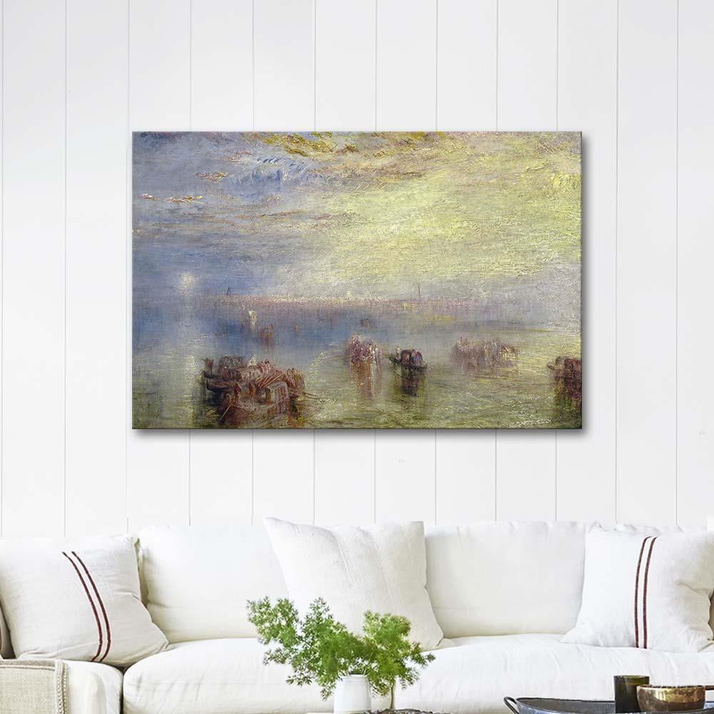 Joseph Mallord William Turner Venedik'e Yaklaşırken Kanvas Tablo