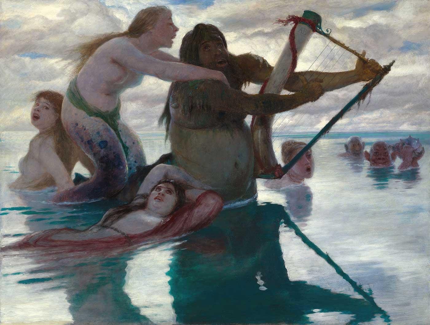 In The Sea by Arnold Böcklin