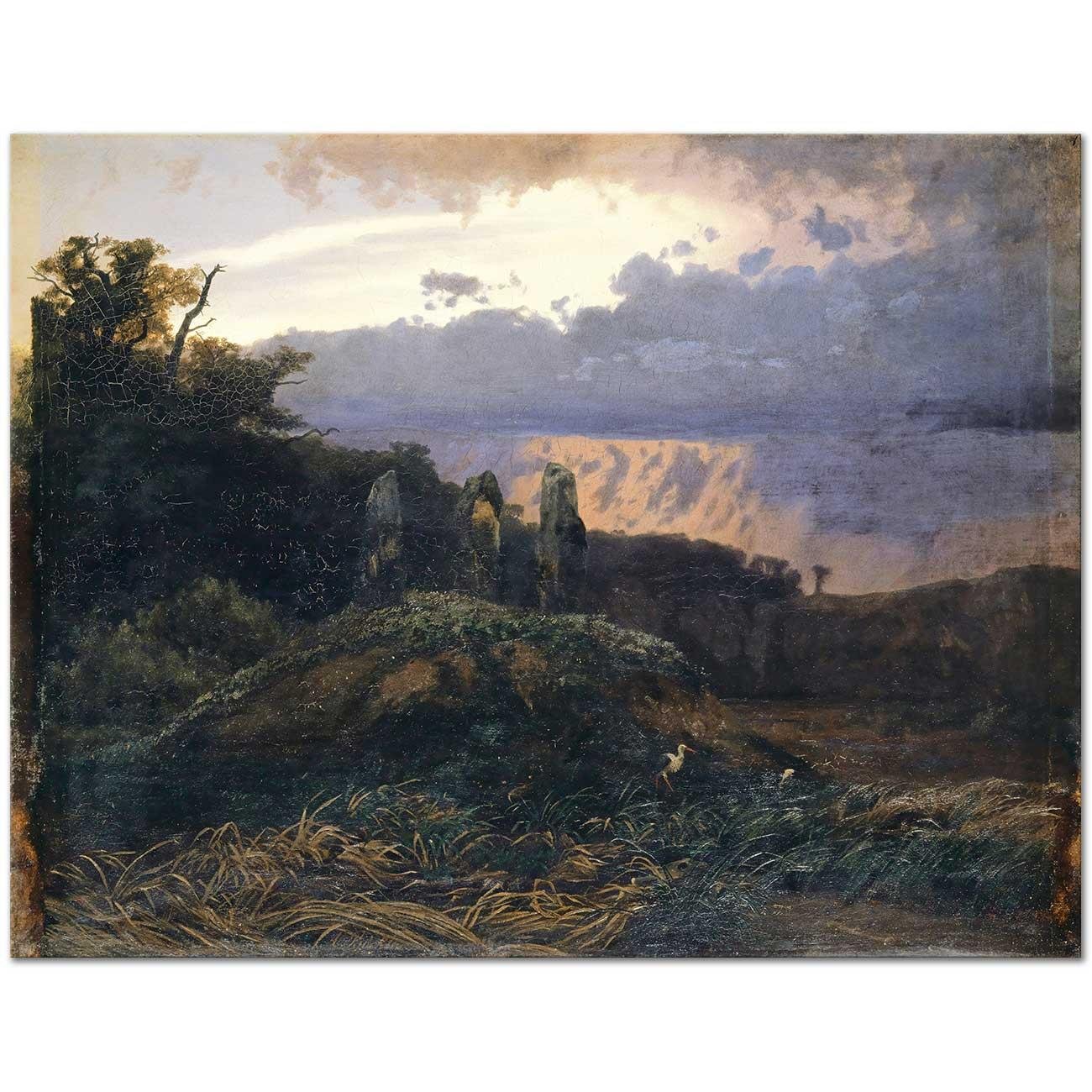 Arnold Böcklin Megalitik Mezar Kanvas Tablo