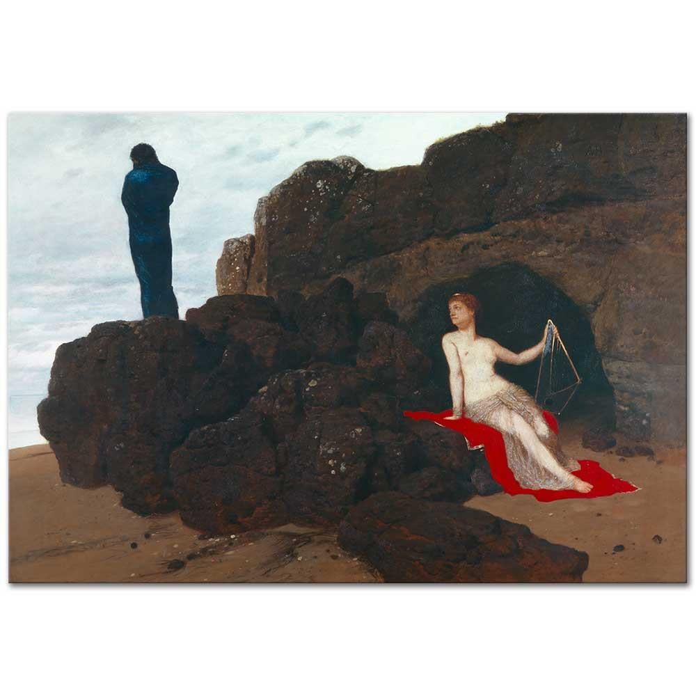 Arnold Böcklin Ulysses ve Calypso Kanvas Tablo