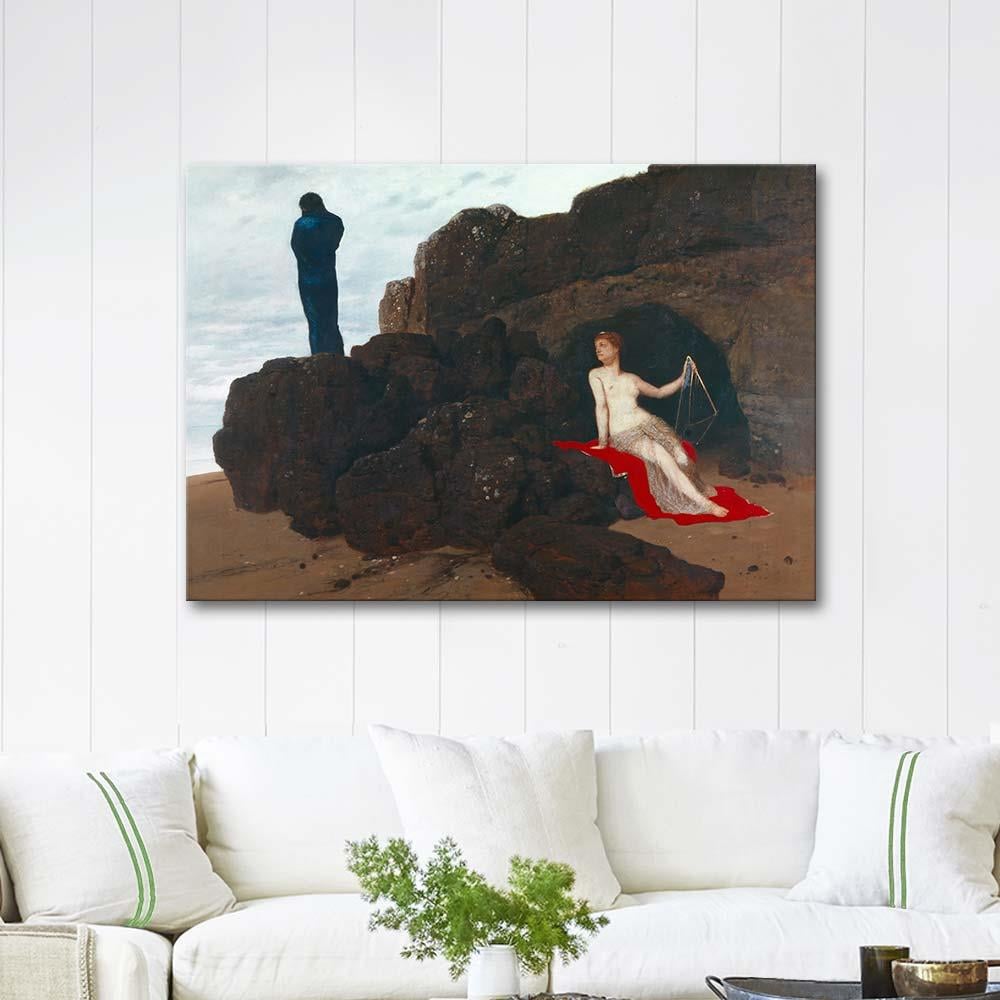 Arnold Böcklin Ulysses ve Calypso Kanvas Tablo