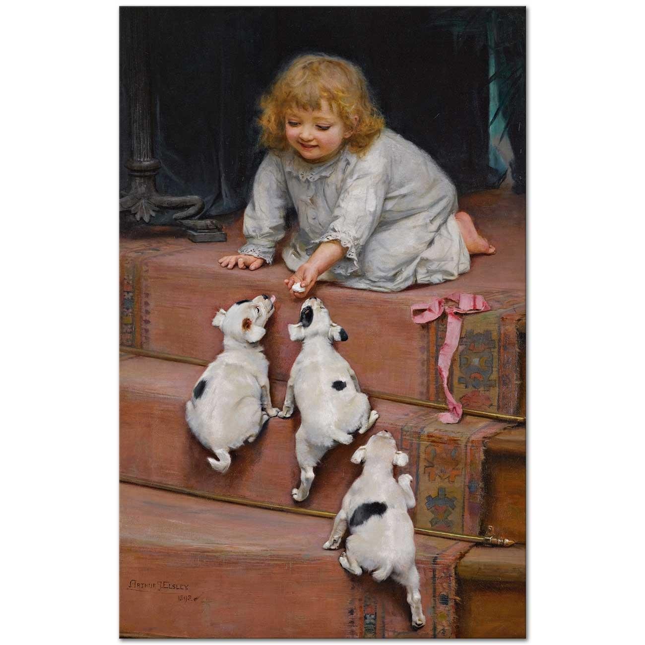 Arthur John Elsley Sevginin Sıcaklığı Kanvas Tablo