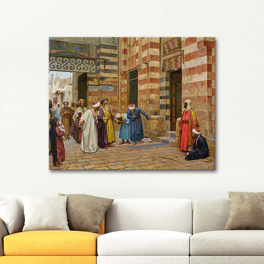 Arthur von Ferraris Arriving at the Mosque Art Print