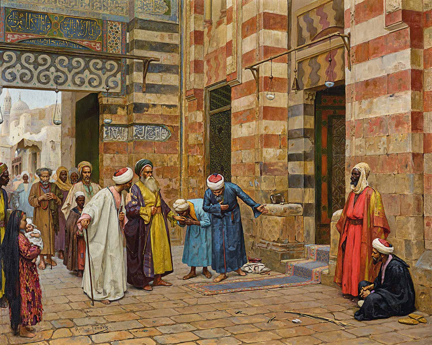 Arriving at the Mosque by Arthur von Ferraris