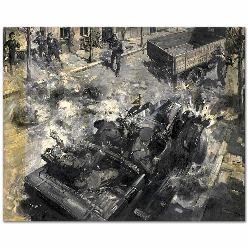 Terence Tenison Cuneo Reinhard Heydrich Suikasti Kanvas Tablo