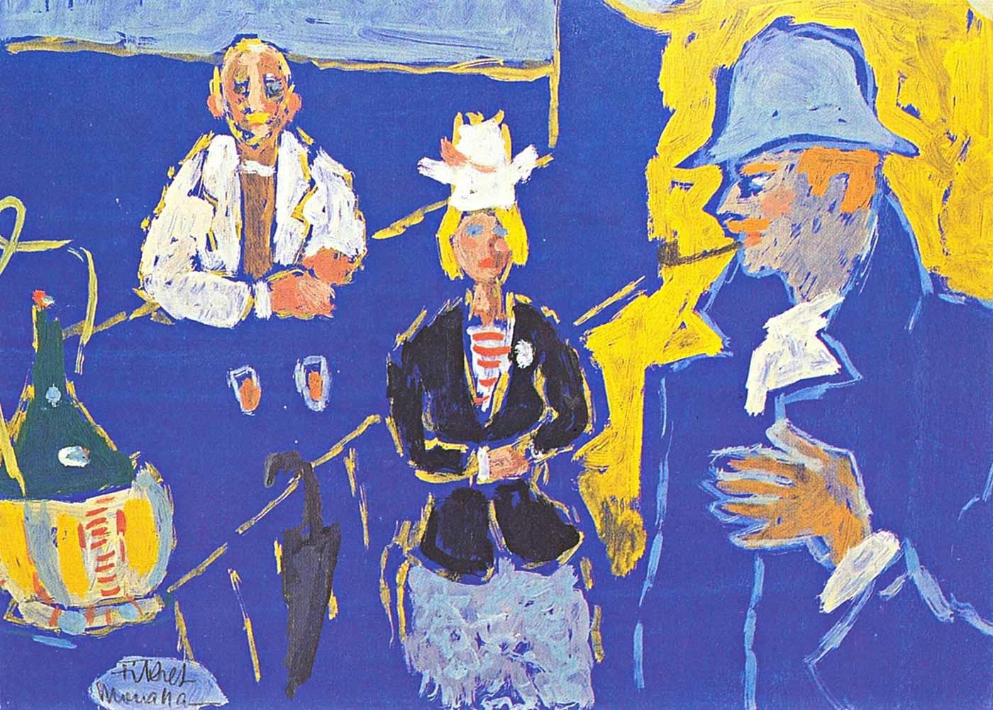 At the Bar by Fikret Mualla as Art Print