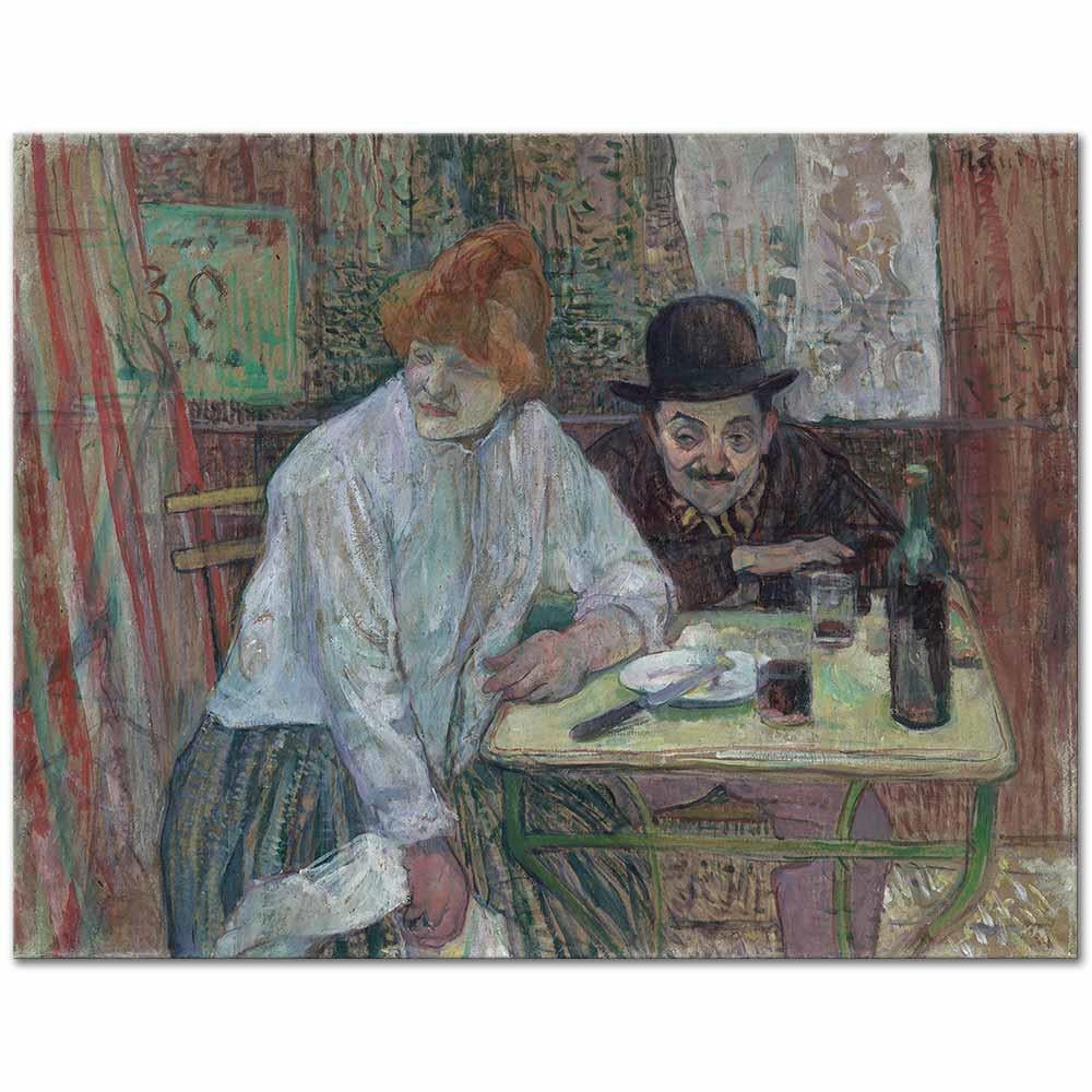 At the Café La Mie by Henri de Toulouse-Lautrec as Art Print