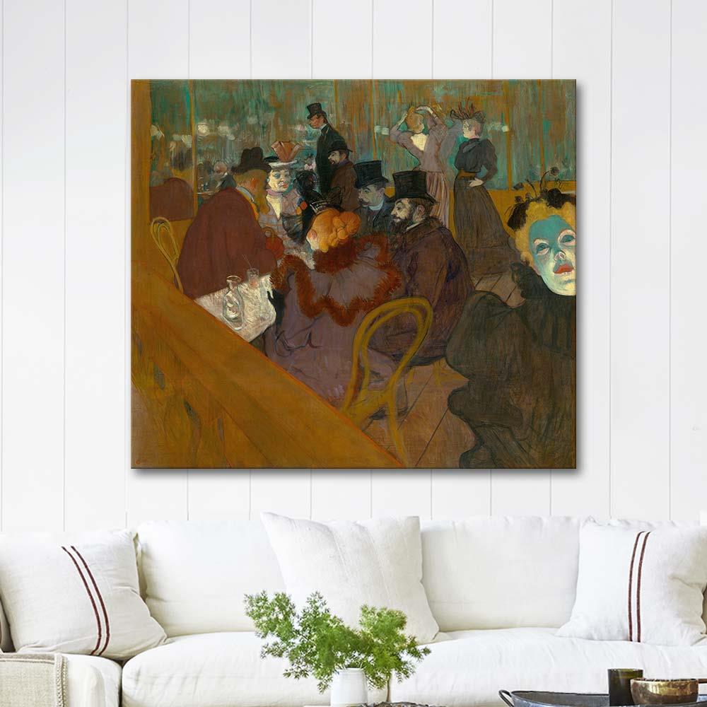 Henri de Toulouse-Lautrec Moulin Rouge'da Kanvas Tablo