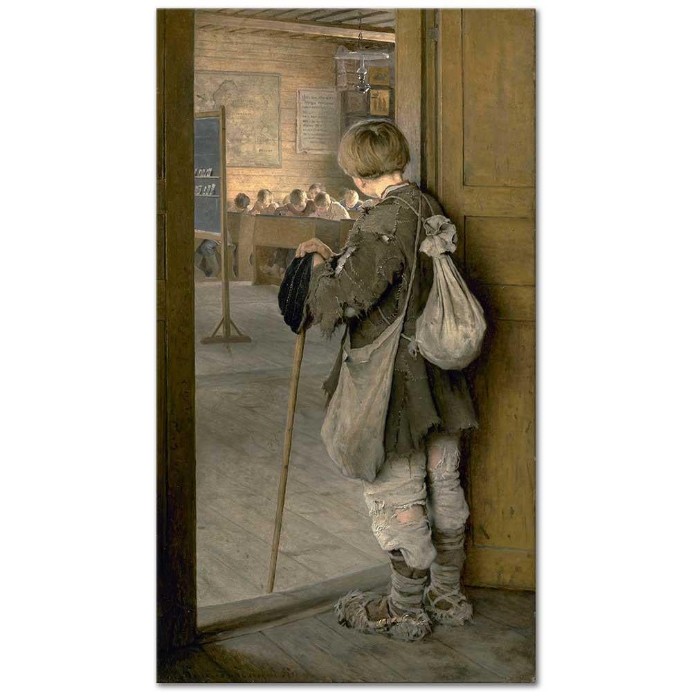 At the School Door by Nikolay Bogdanov-Belsky