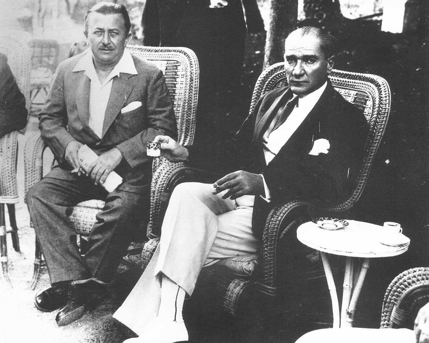 Atatürk and Sükrü Kaya in Yalova Art Print