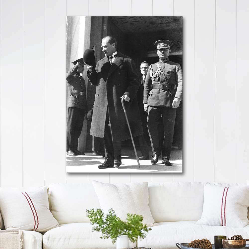 Ataturk In Front of Parliament Building Art Print