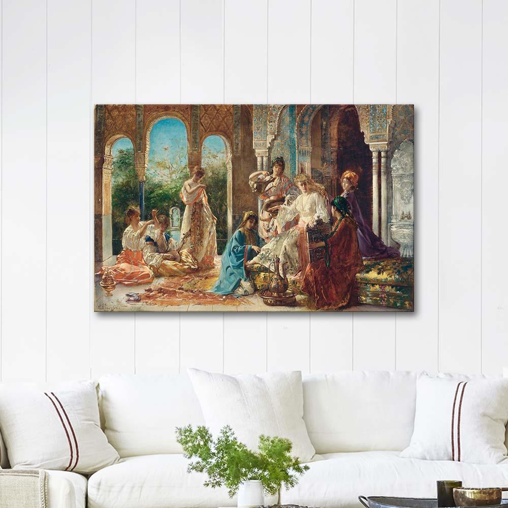 Attending The Favorite by Edouard Frederic Wilhelm Richter as Art Print