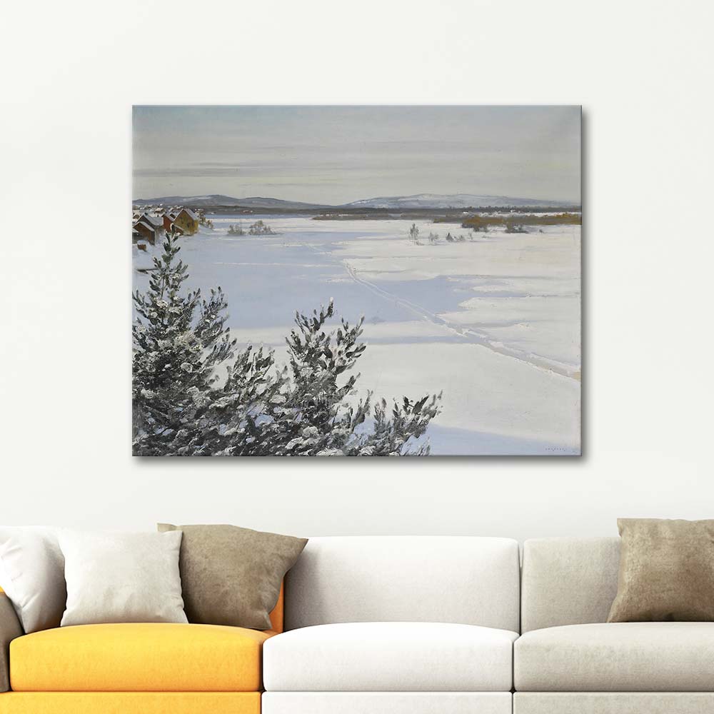August Hagborg Snowy Landscape Art Print