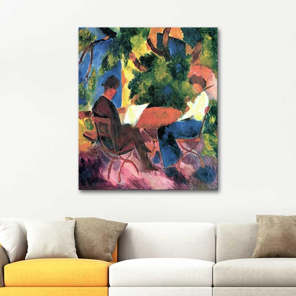 August Macke Couple At The Garden Table Art Print