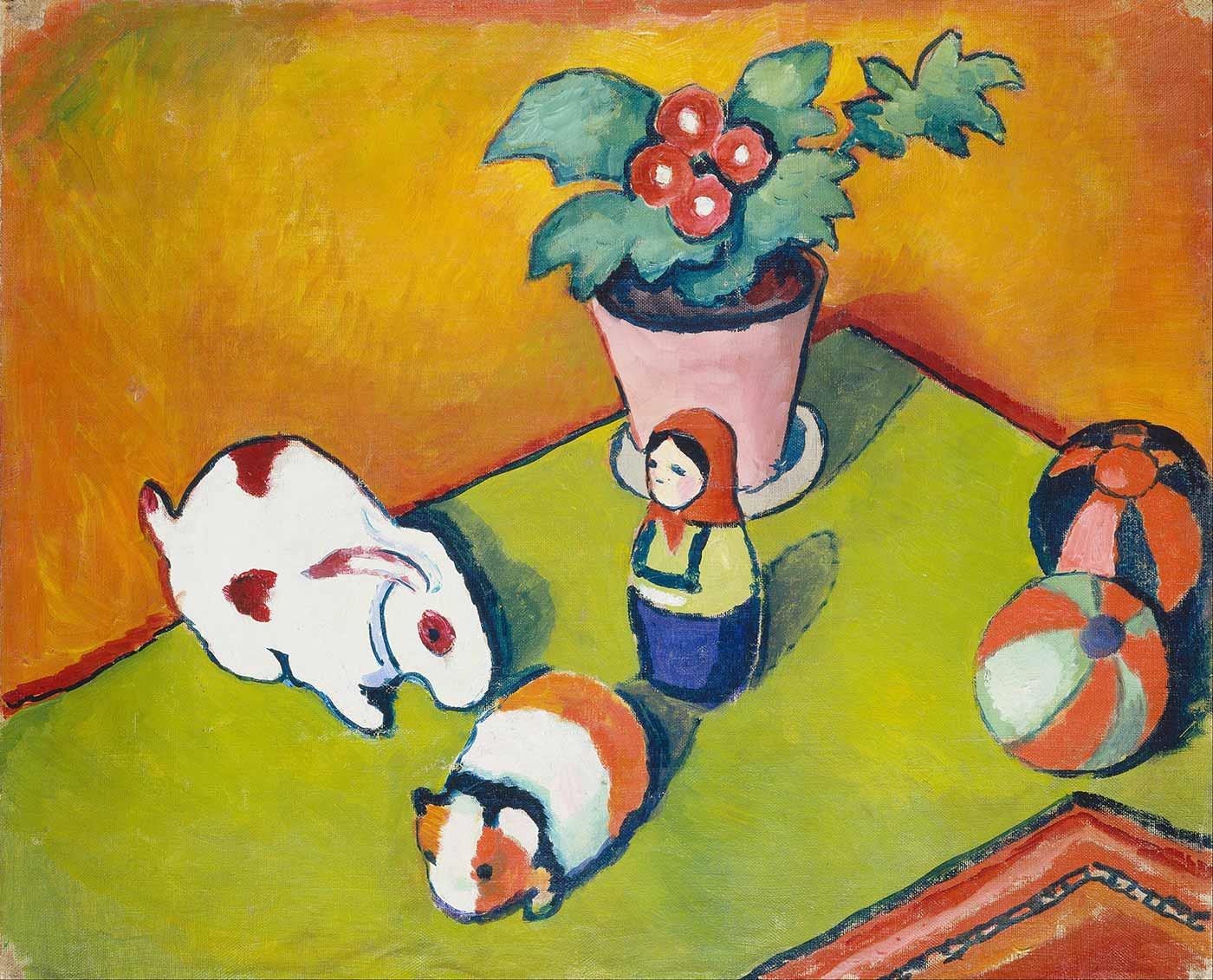 August Macke Küçük Walter'in Oyuncakları Kanvas Tablo
