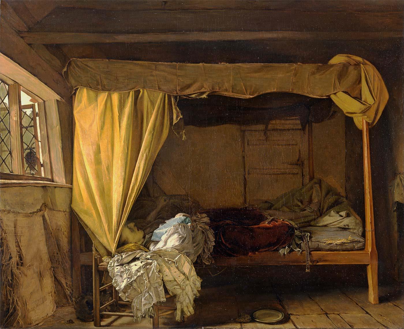 Augustus Leopold Egg Buckingham'da Ölüm Kanvas Tablo