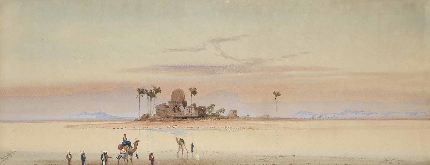 Ruins West Luxor And Early Morning by Augustus Osborne Lamplough